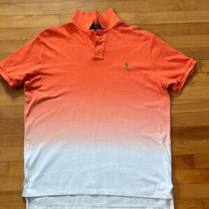 Polo by Ralph Lauren Men's Gradient Orange and White Polo Shirt